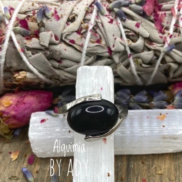 Alquimia by Ady Black and Silver Ring - Picture 1 of 7
